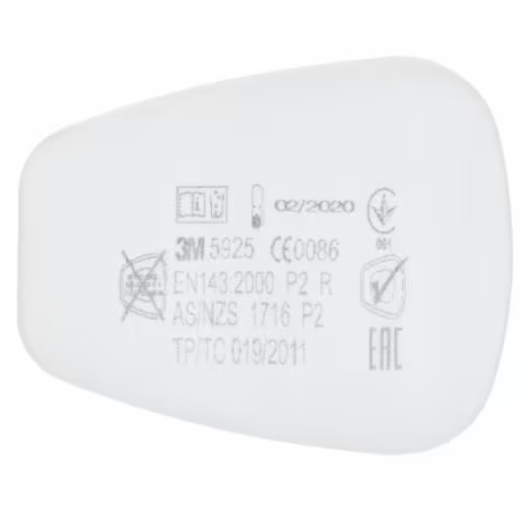 3M Partikelfilter 5925 P2 R, weiß, oval, für Atemschutzmaske