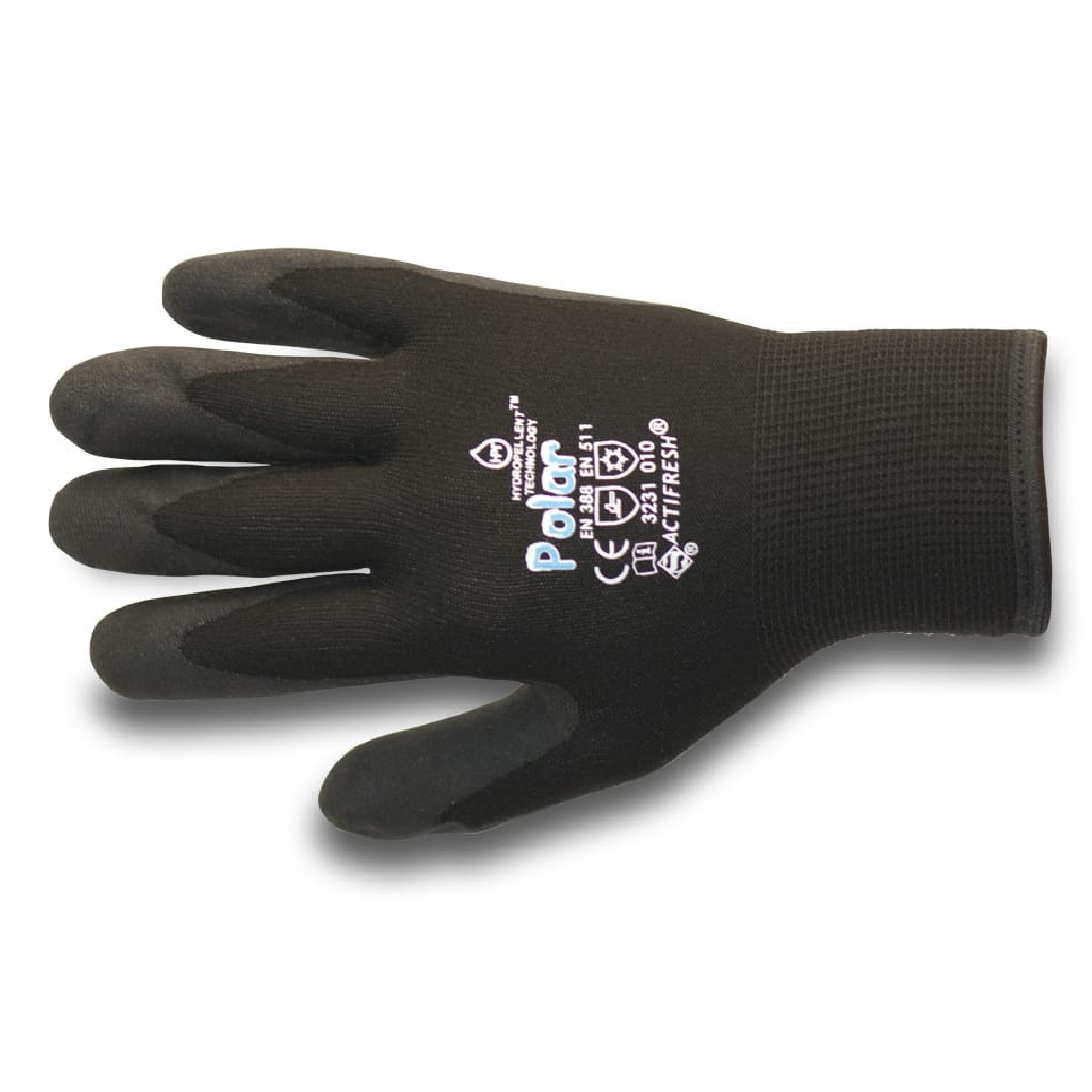 Schwarzer Polar Winterarbeitshandschuh mit HPT-Beschichtung