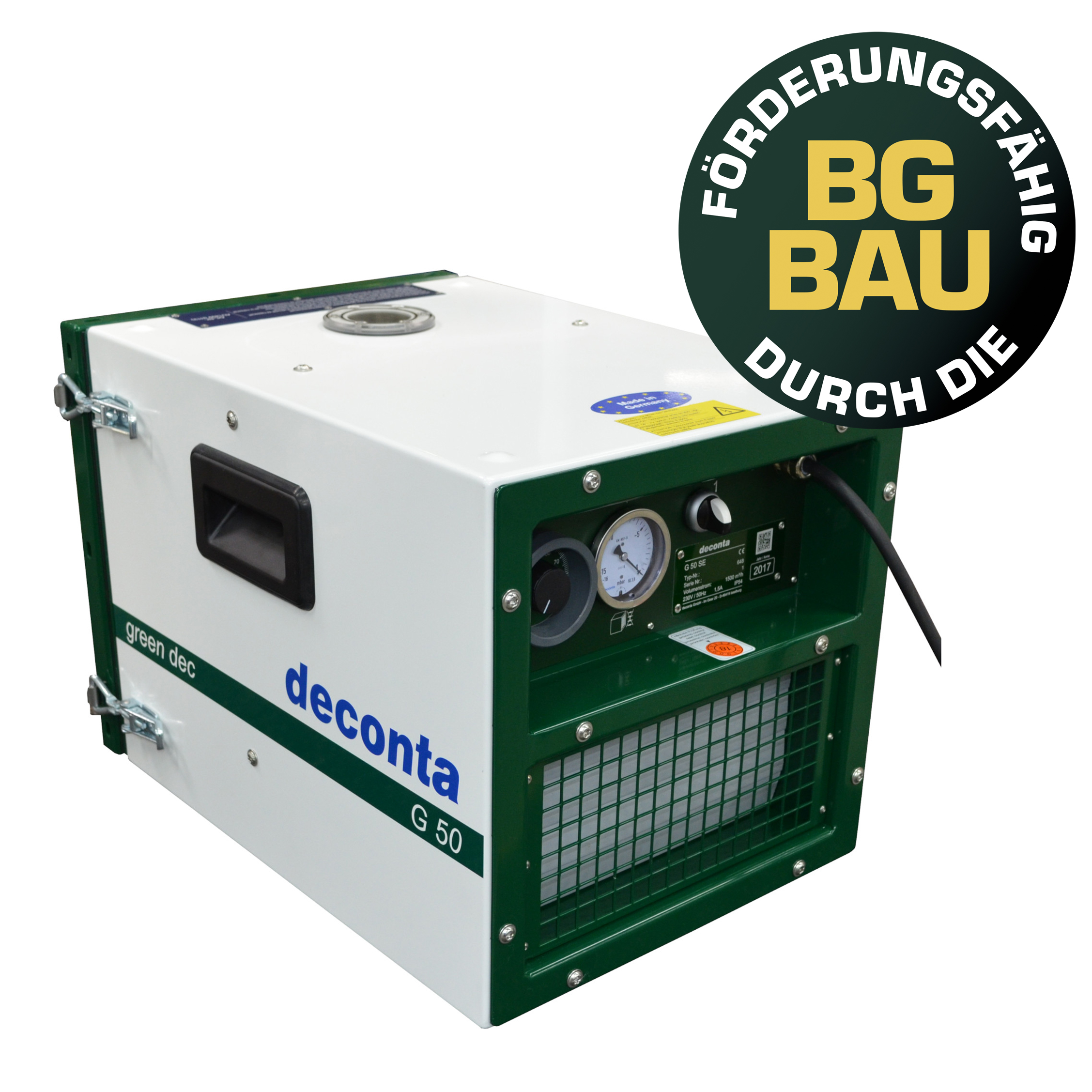 Deconta G 50 Luftreiniger/Unterdruckgerät, weiß-grün, BG-BAU-förderungsfähig