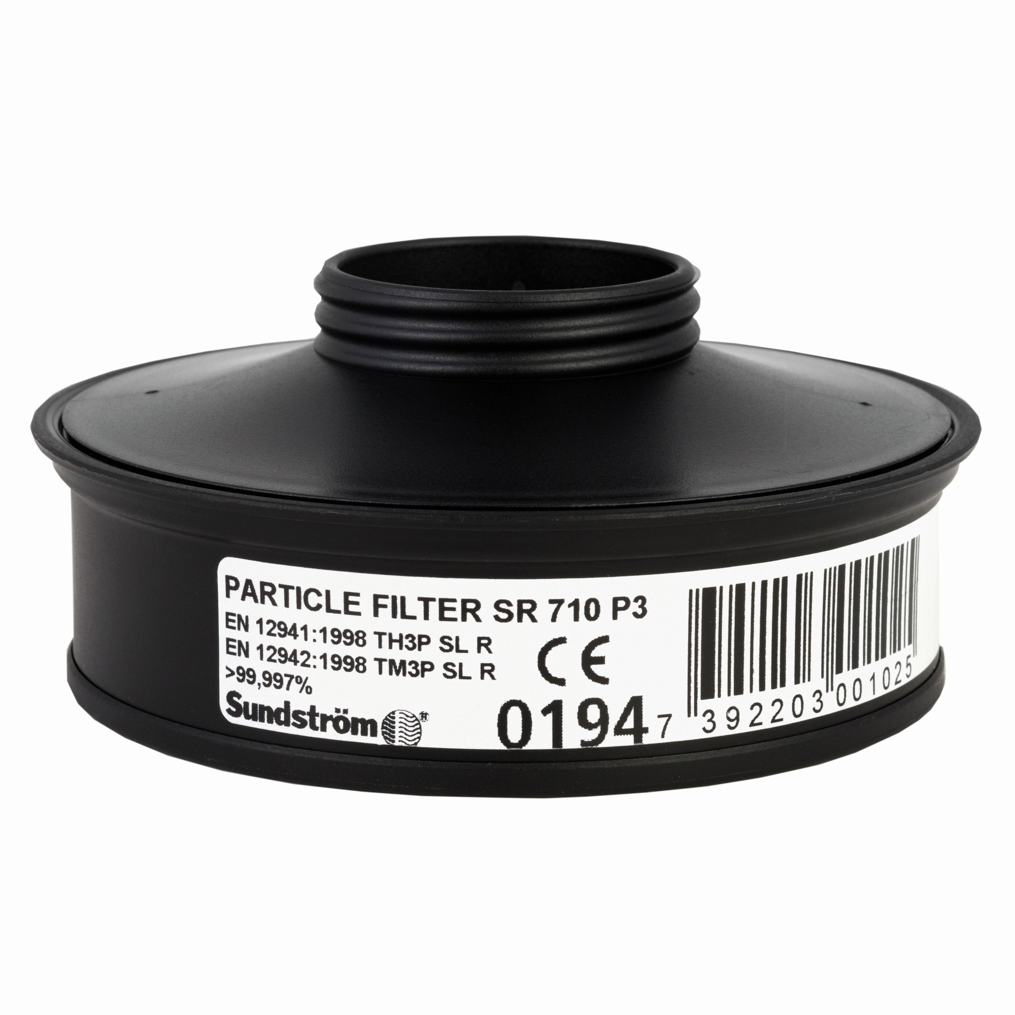 Sundström Partikelfilter SR 710 P3, schwarz, rund, für Atemschutzmaske
