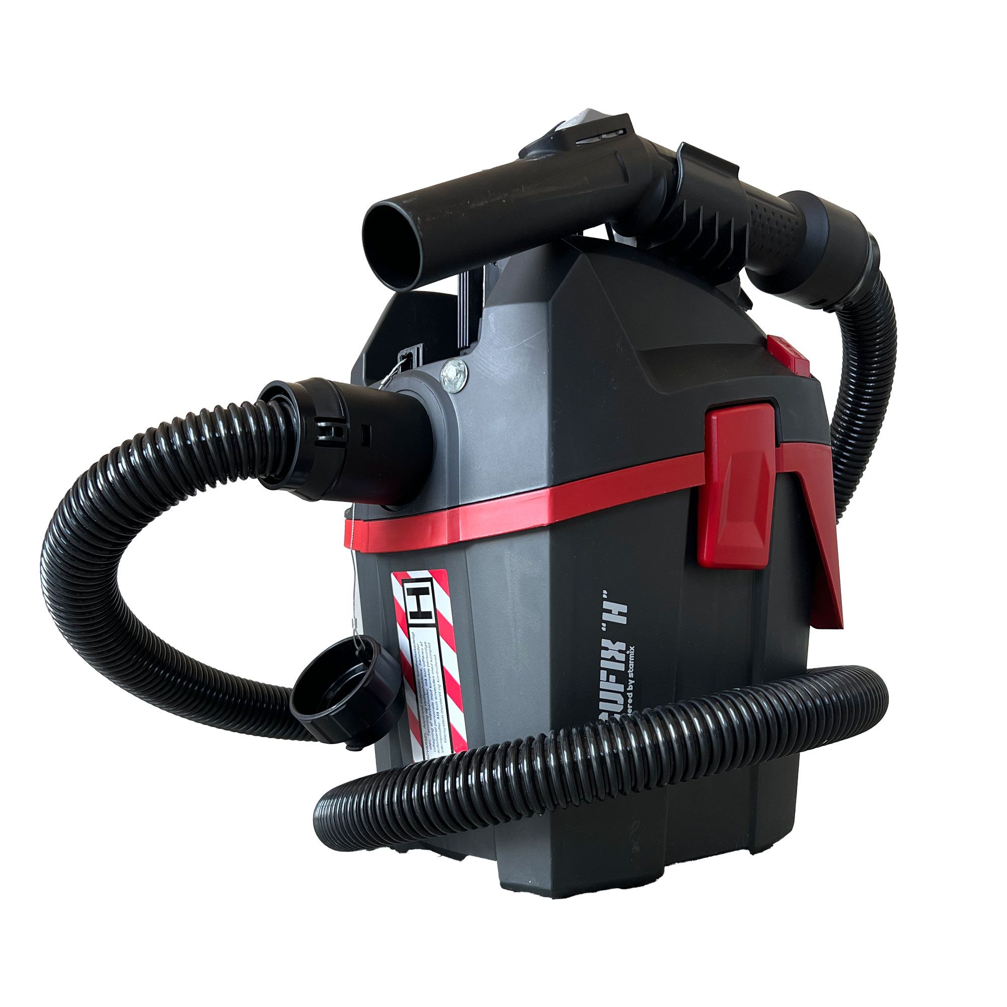 Starmix Akku-Trockensauger Smart H in Grau-Rot mit Saugschlauch