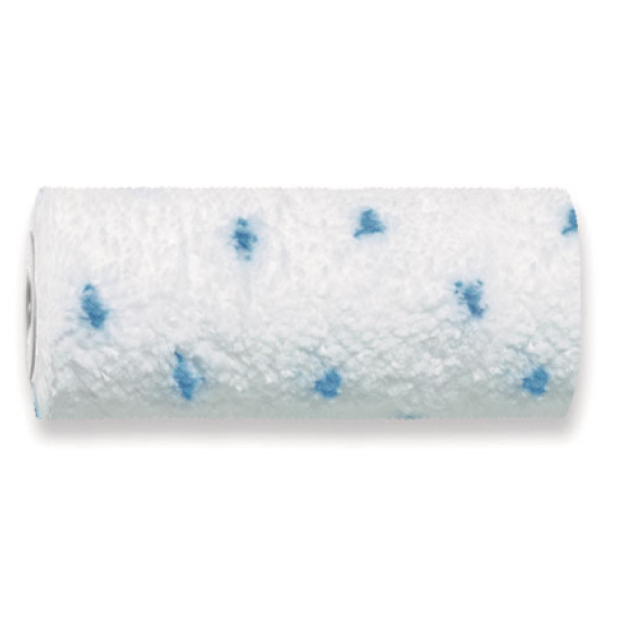 Farbwalze, weiß mit blauen Punkten
